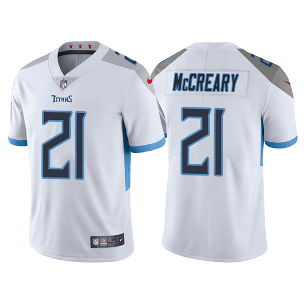 Men's White Tennessee Titans #21 Roger McCreary Vapor Untouchable Stitched Jersey